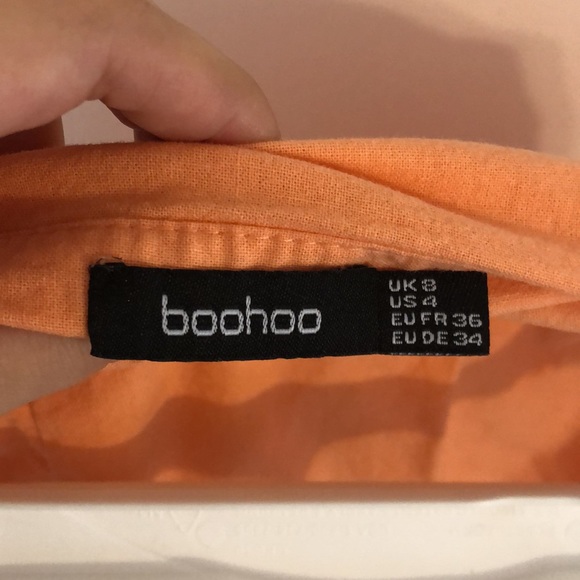 Boohoo Light Orange Fringe Skirt - Picture 3 of 3